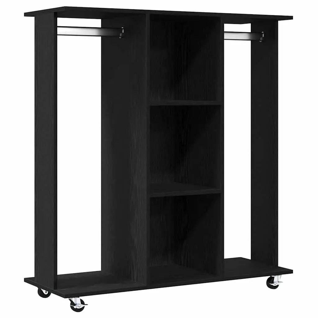 vidaXL vidaXL Wardrobe with Shelf Black oak 102 x 38 x 110 cm Engineered wood - Wardrobe