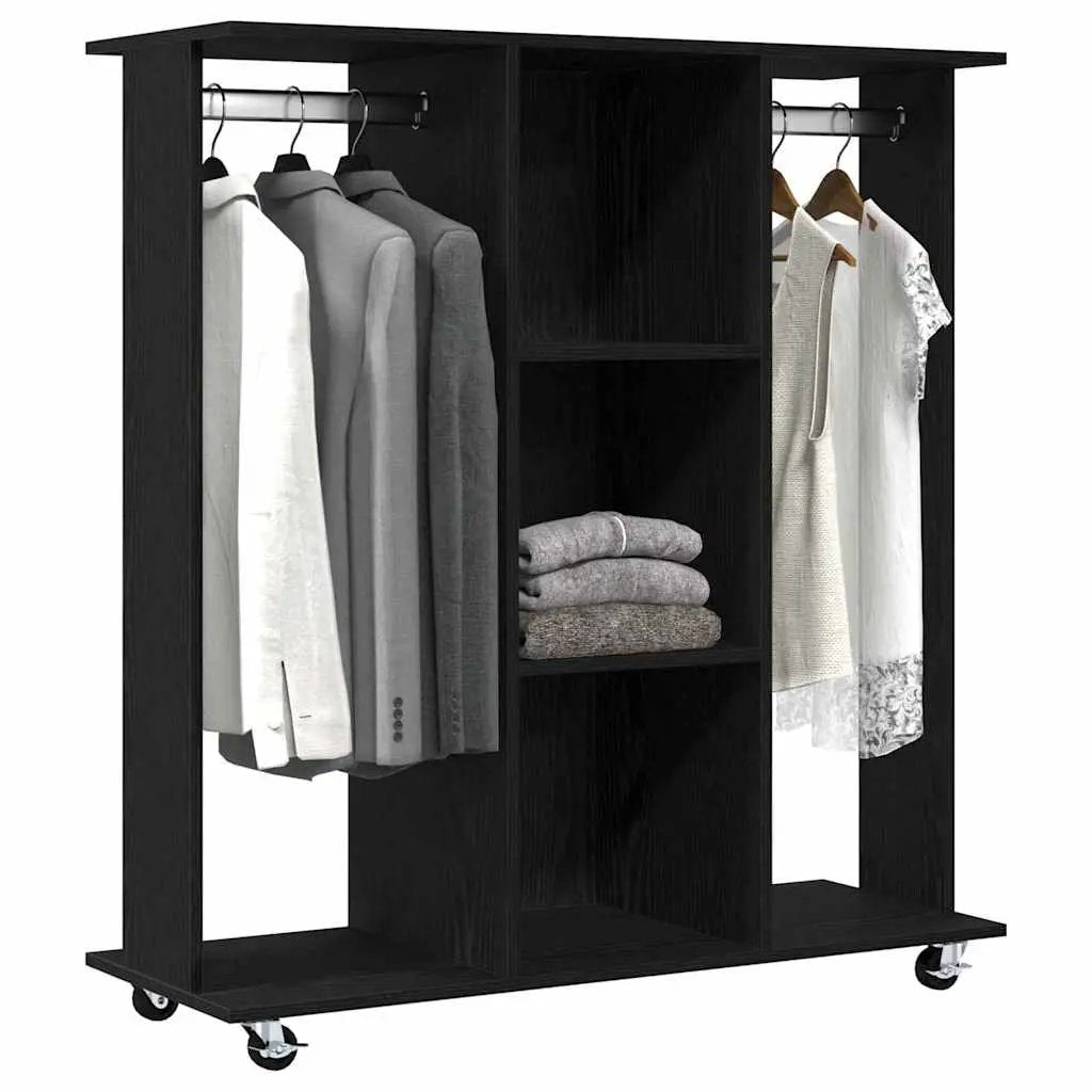 vidaXL vidaXL Wardrobe with Shelf Black oak 102 x 38 x 110 cm Engineered wood - Wardrobe