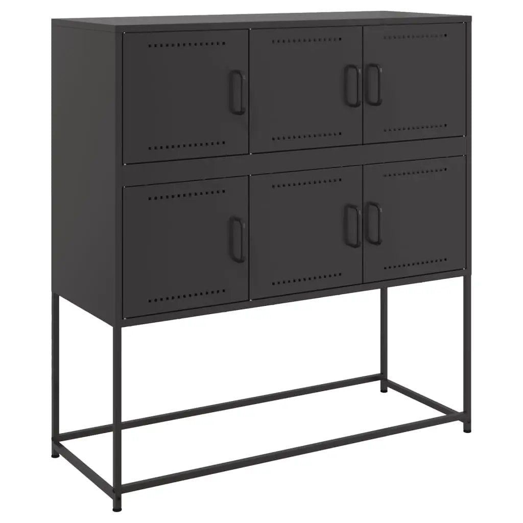 vidaXL vidaXL Sideboard Black 100.5x39x107 cm Steel - Sideboard