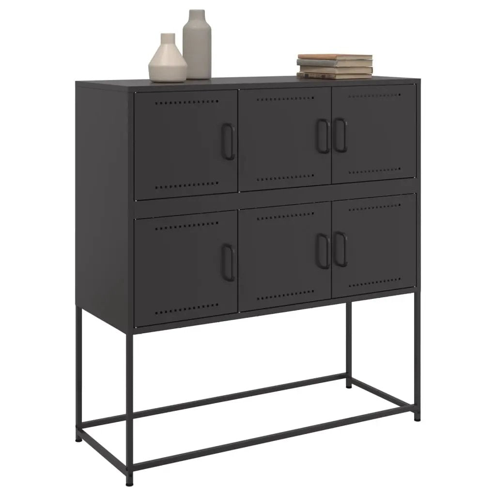 vidaXL vidaXL Sideboard Black 100.5x39x107 cm Steel - Sideboard