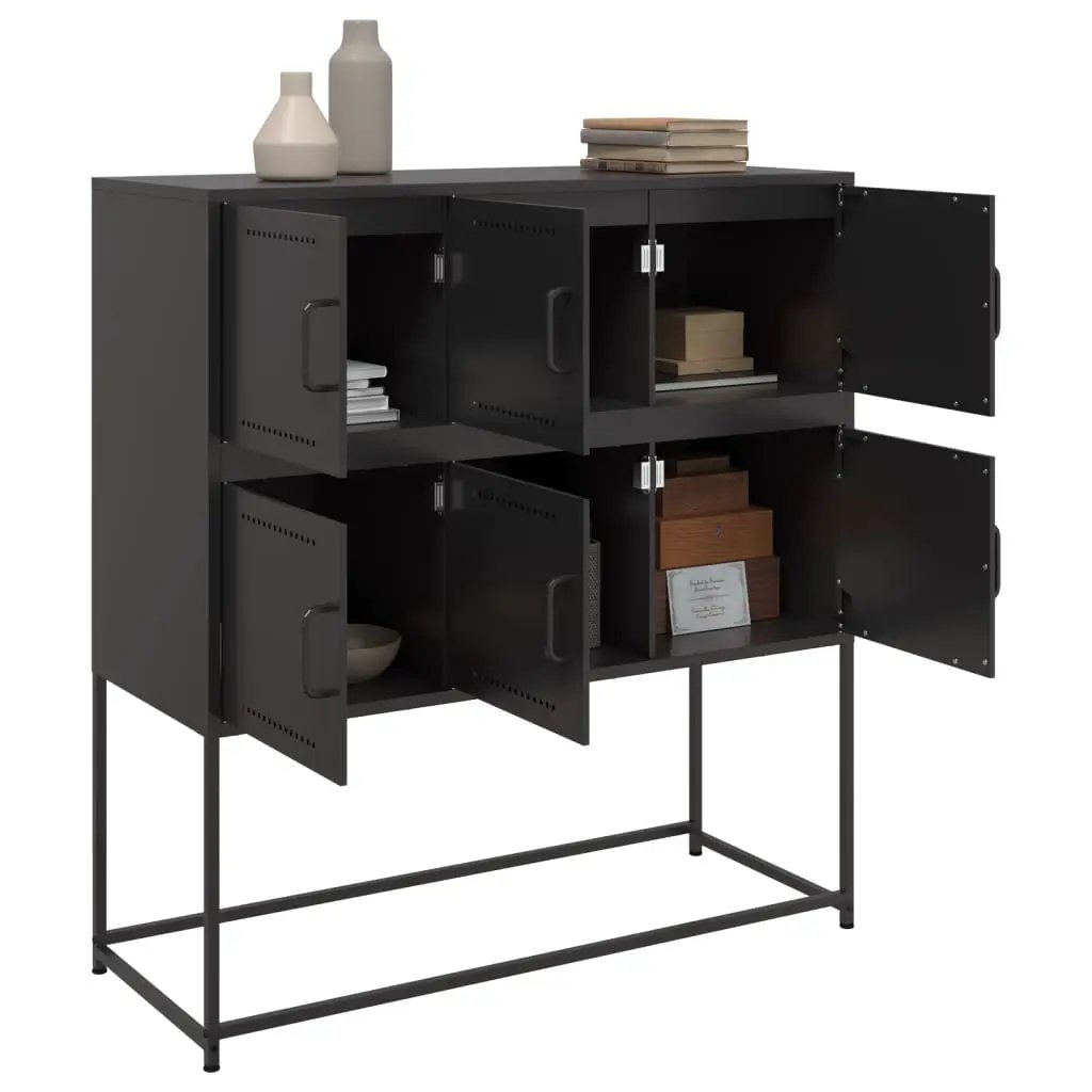 vidaXL vidaXL Sideboard Black 100.5x39x107 cm Steel - Sideboard