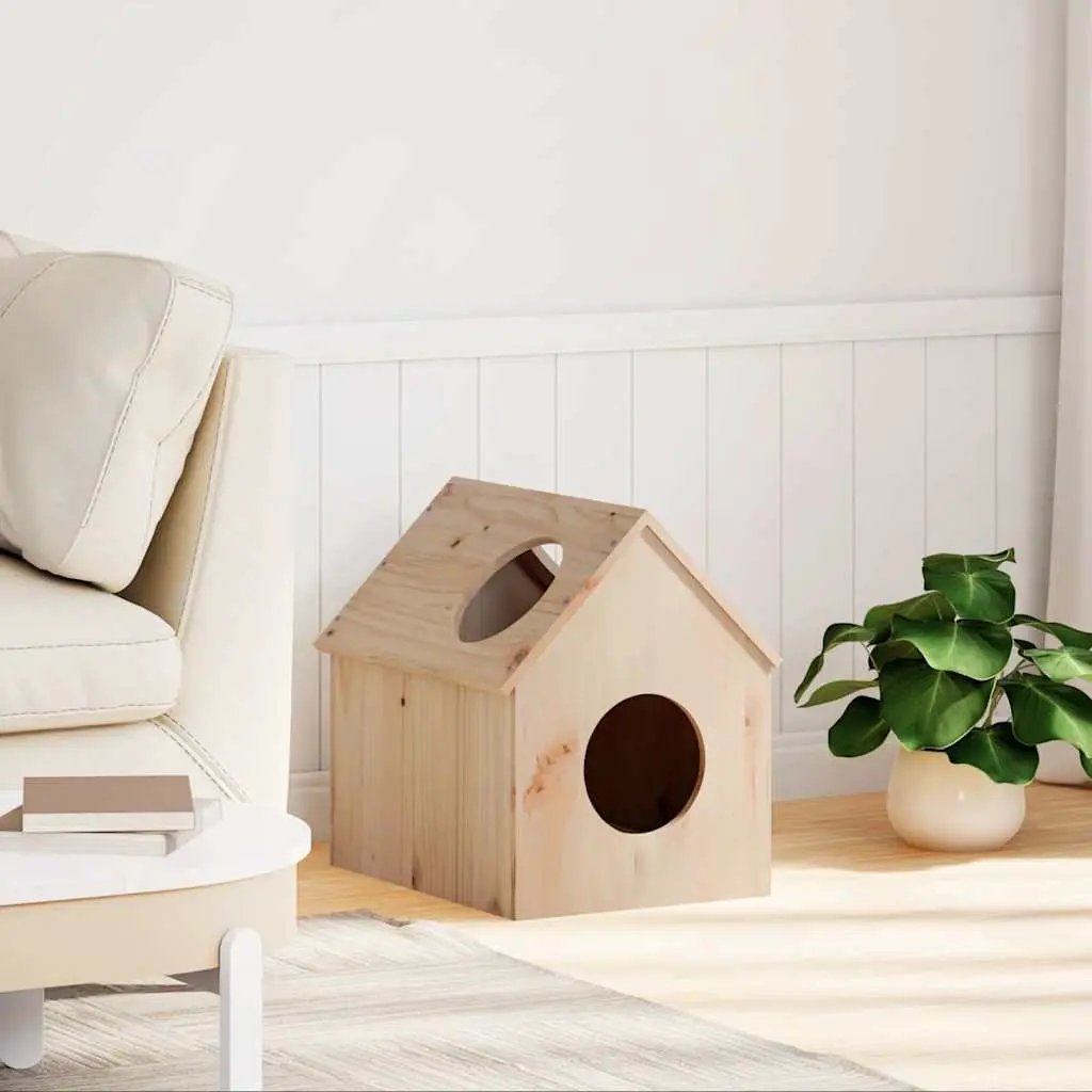 vidaXL vidaXL Cat House 41x50x50 cm Solid Wood Pine - Cat House