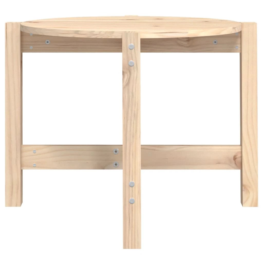 vidaXL vidaXL Coffee Table Ø62.5x45cm Solid Pine Home - Coffee Table