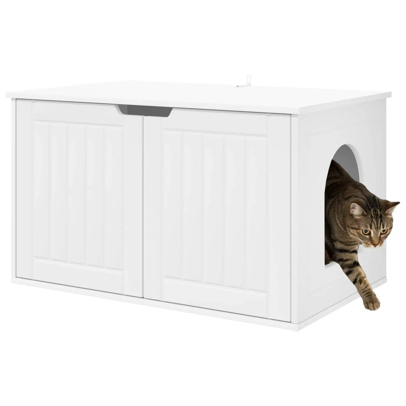 vidaXL vidaXL Cat House White 85 x 55 x 50.5 cm Engineered Wood - Cat House