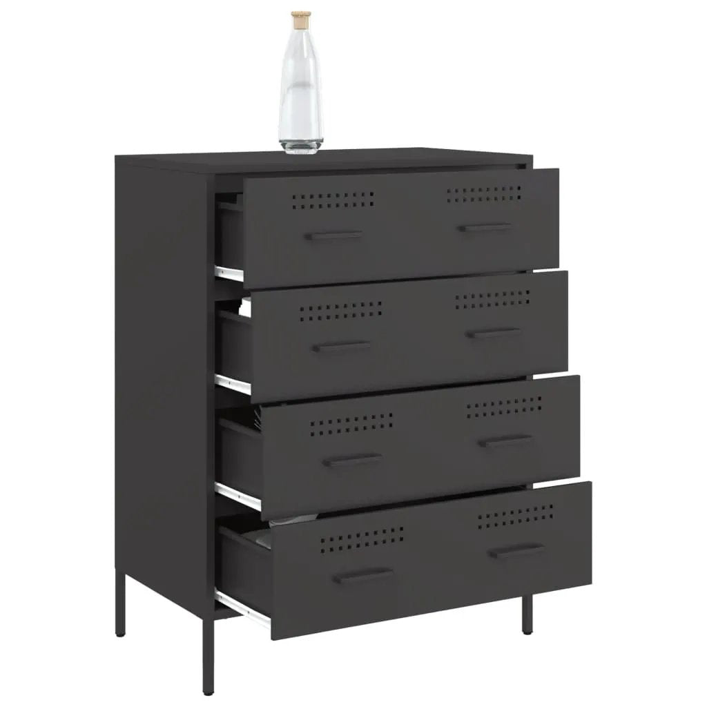 vidaXL vidaXL Sideboard Black 68x39x89 cm Steel - Sideboard