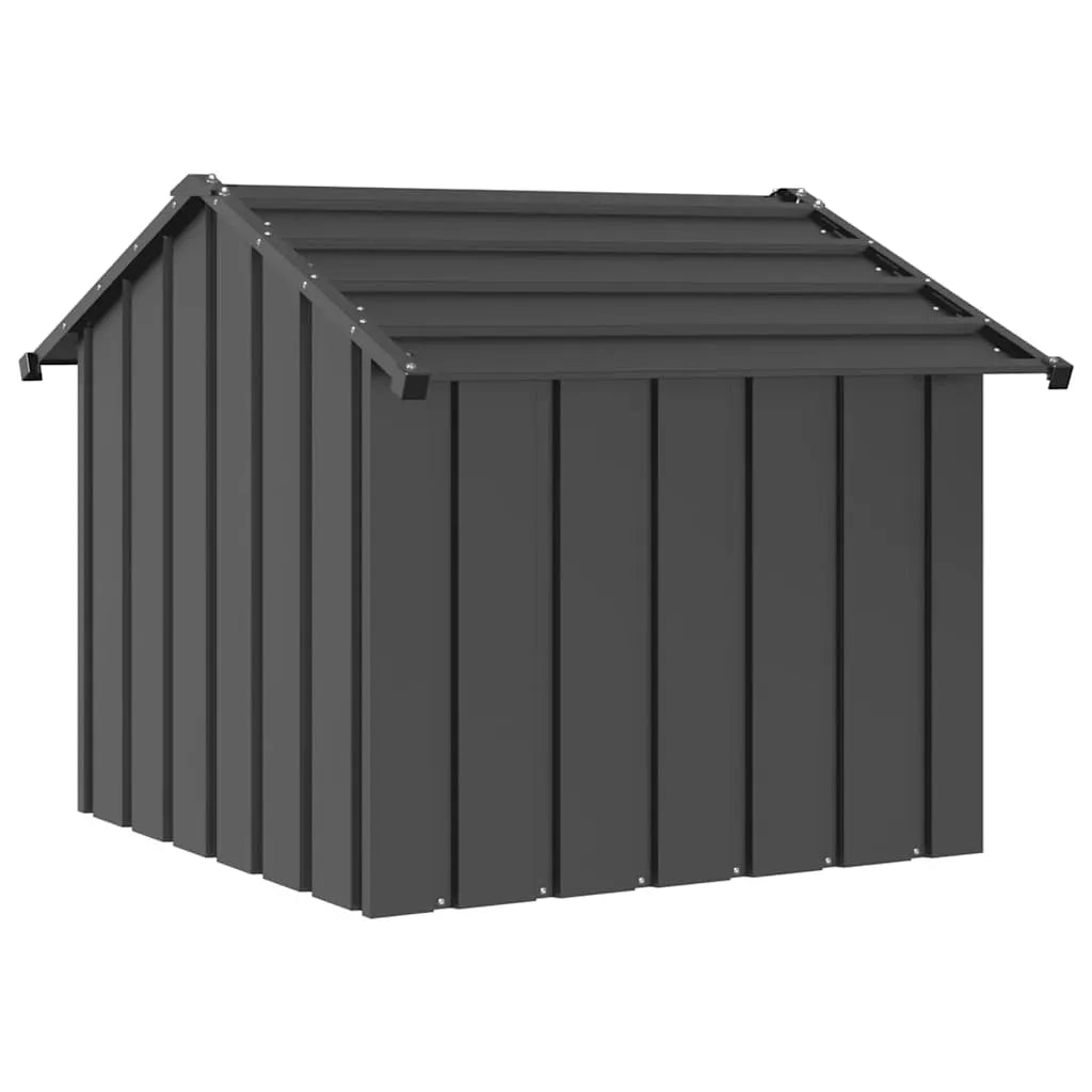 vidaXL Dog House with Roof 85x107x81 cm Galvanised Steel - from vidaXL