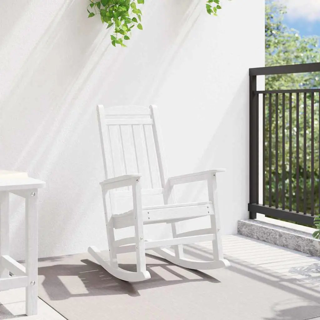 vidaXL vidaXL Garden Rocking Chair White 92 x 70 x 108cm HDPE - Garden Chairs