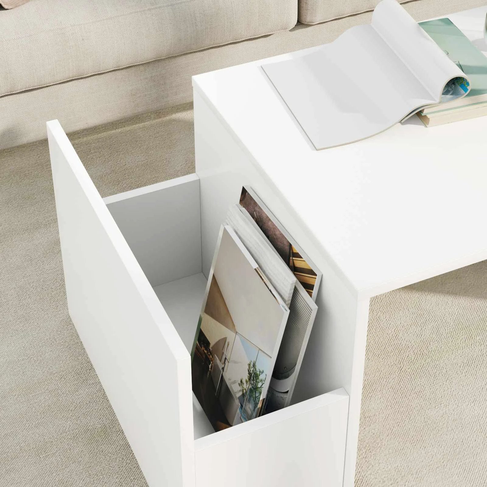 VidaXL Coffee Table 90 x 45 x 35 cm Modern Engineered Wood Living Room Centerpiece by vidaXL