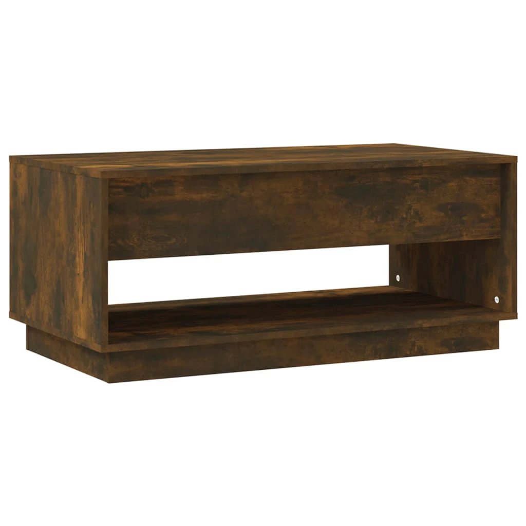 VidaXL Coffee Table Smoked Oak 102.5x55x44 cm With Drawers For Living Room Storage by vidaXL
