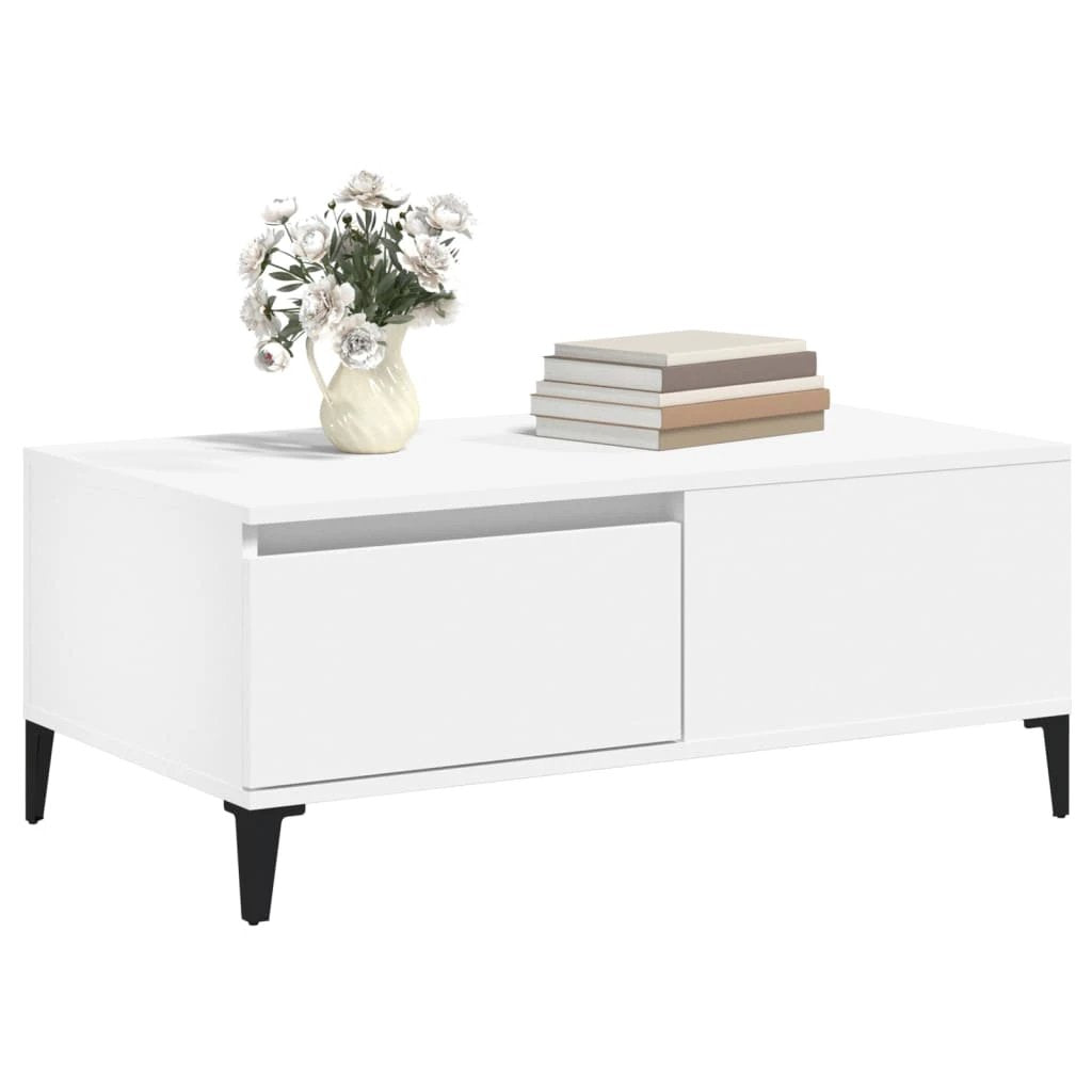 vidaXL VidaXL Coffee Table 90x50x36.5 Cm Engineered Wood With Ample Storage Space Living Room - Coffee Table