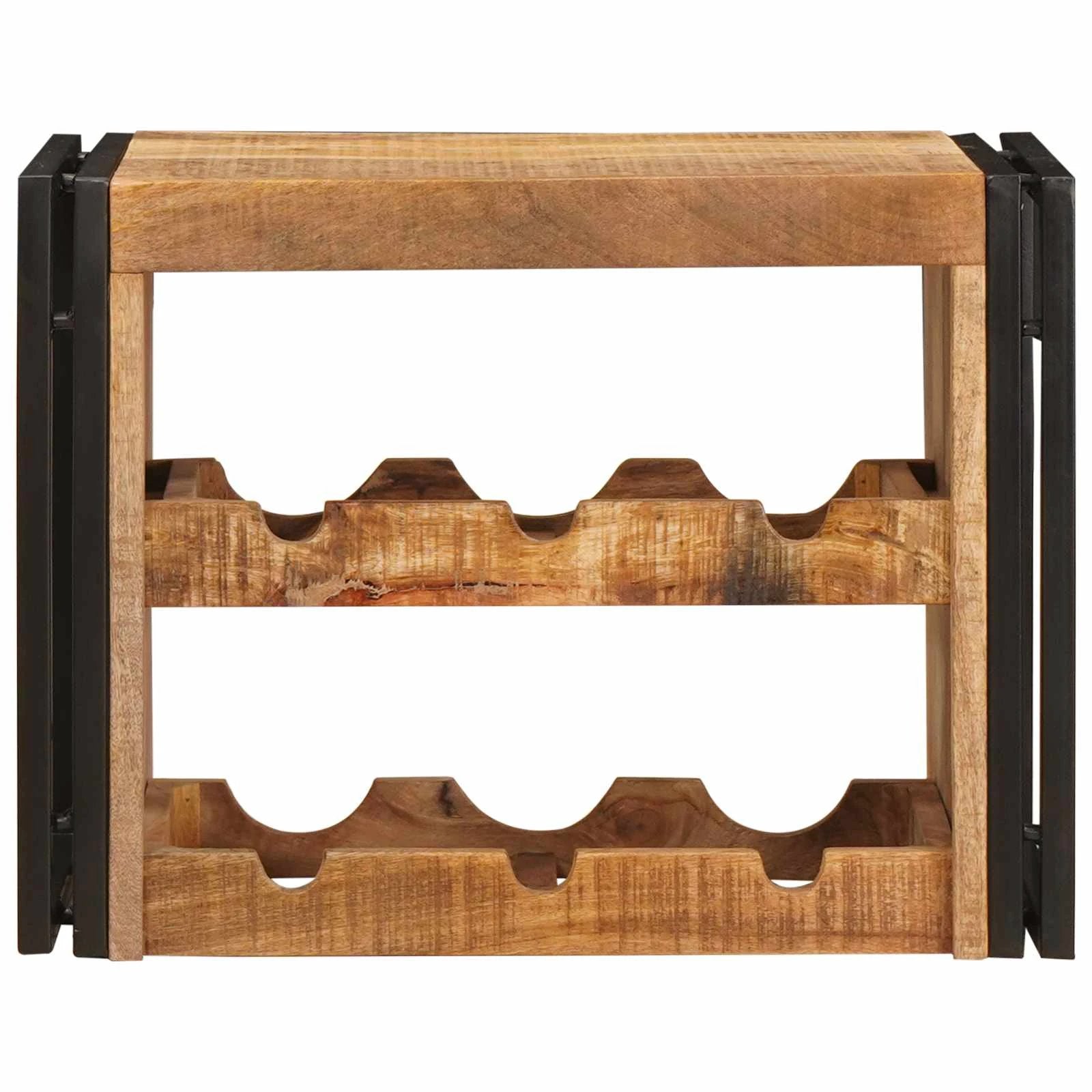 vidaXL vidaXL Wine Rack Brown 60 x 45 x 33 cm Solid Rough Mango Wood - Wine Rack