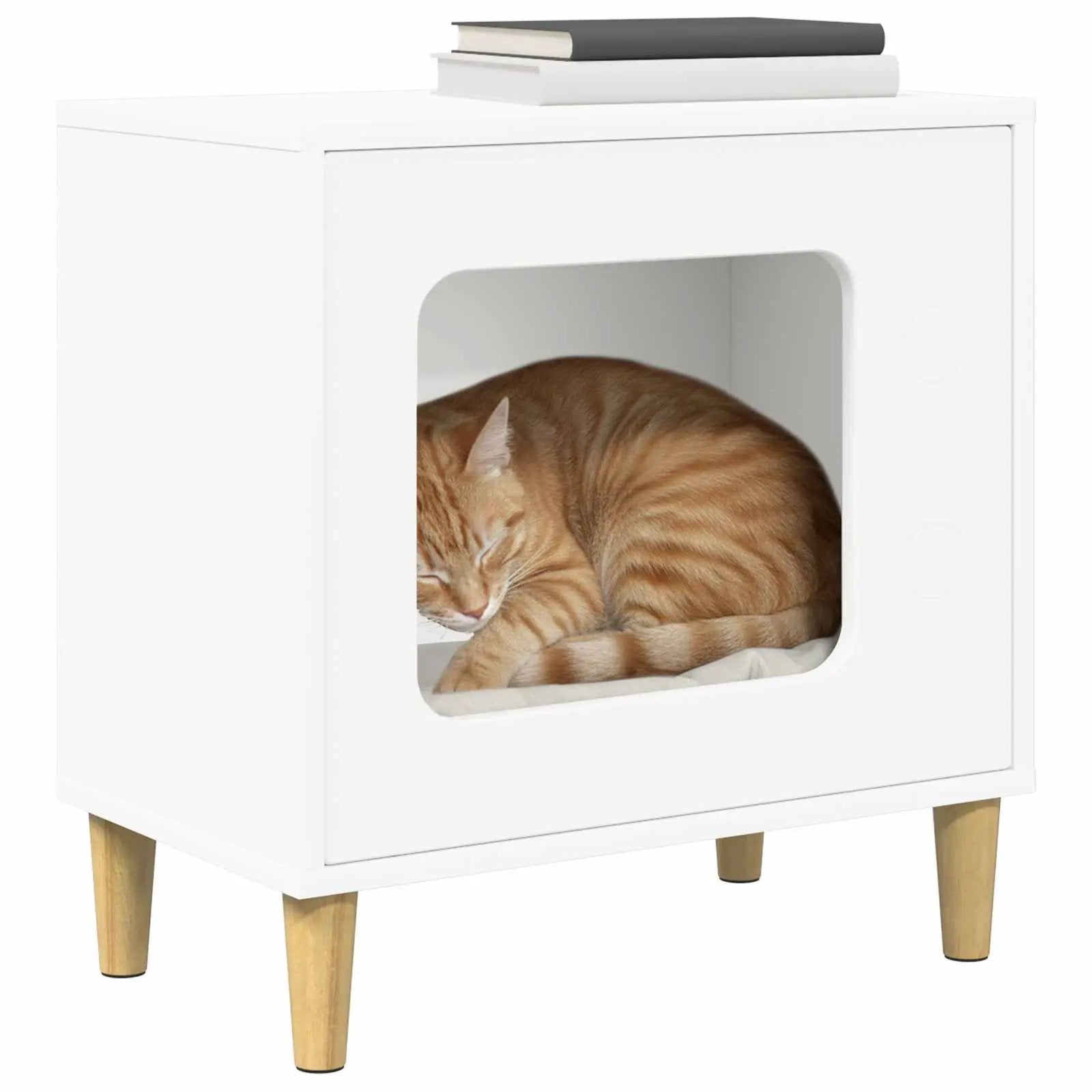 vidaXL vidaXL Cat House White 51 x 30 x 52 cm Engineered Wood - Cat House
