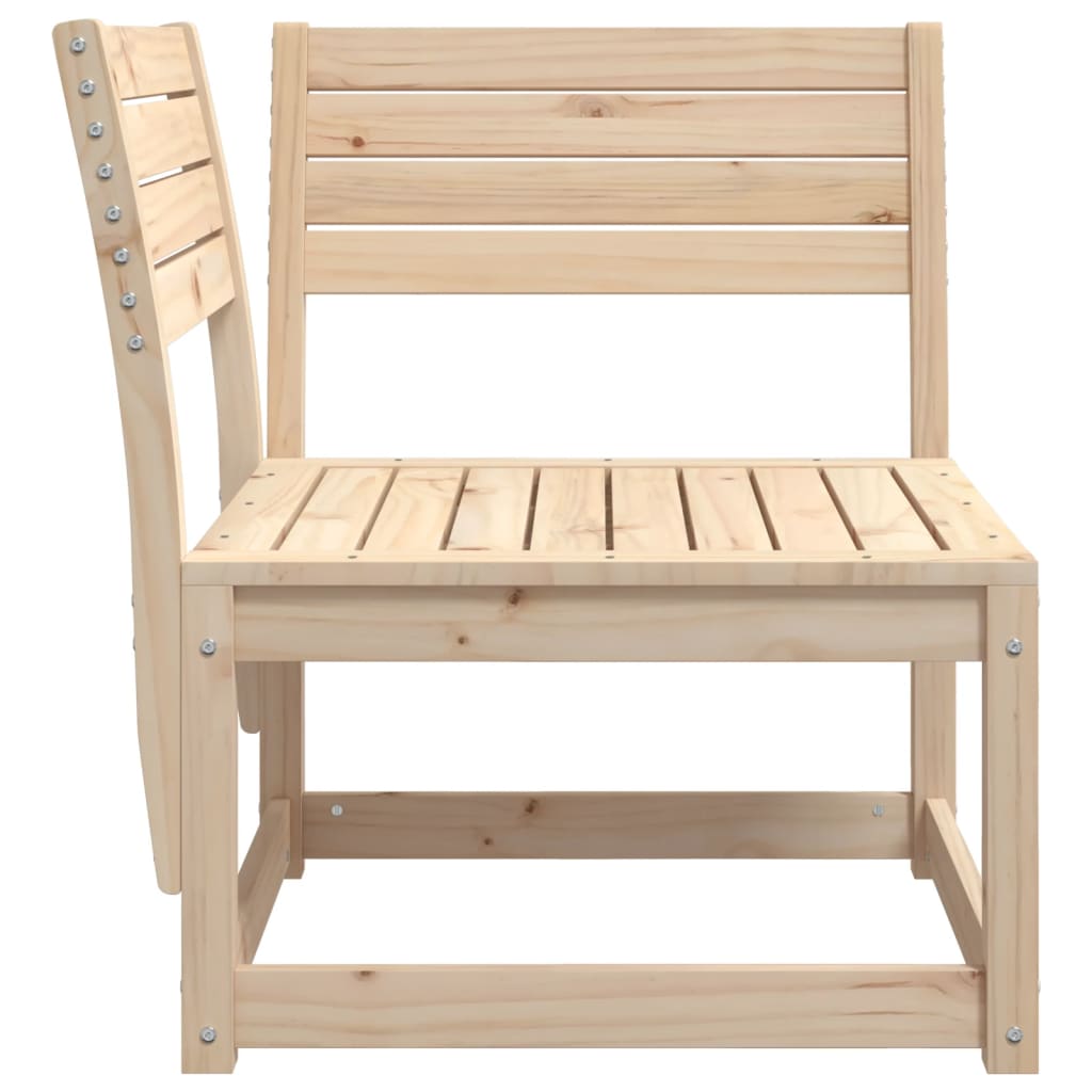 vidaXL vidaXL Garden Sofa | Natural Pine | Solid pine wood | 73 x 73 x 78 cm | Modular - Garden Sofa Sets