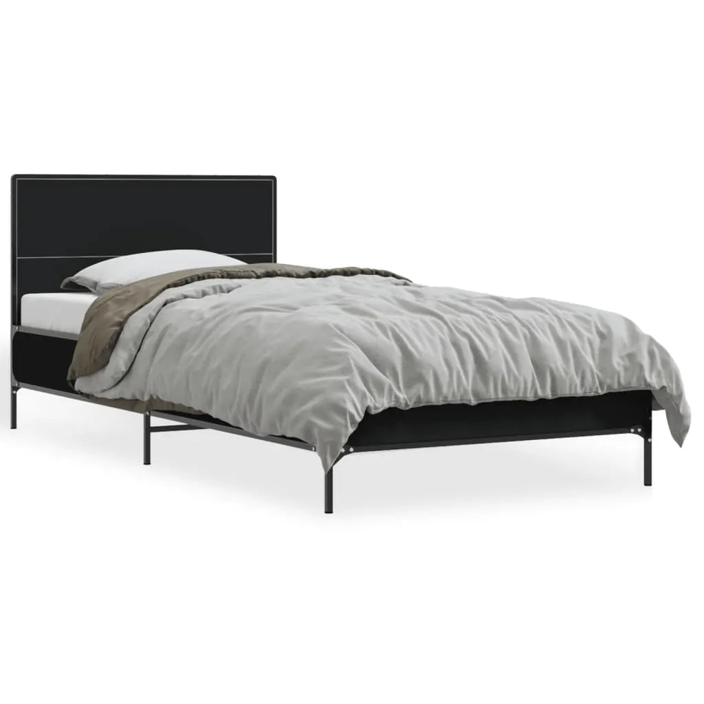 vidaXL Bed Frame without Mattress Black 90x200 cm - from vidaXL