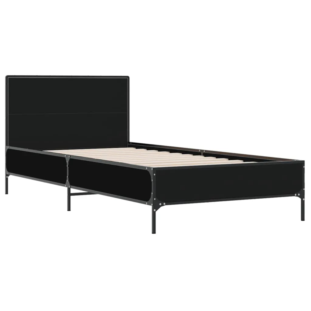 vidaXL Bed Frame without Mattress Black 90x200 cm - from vidaXL