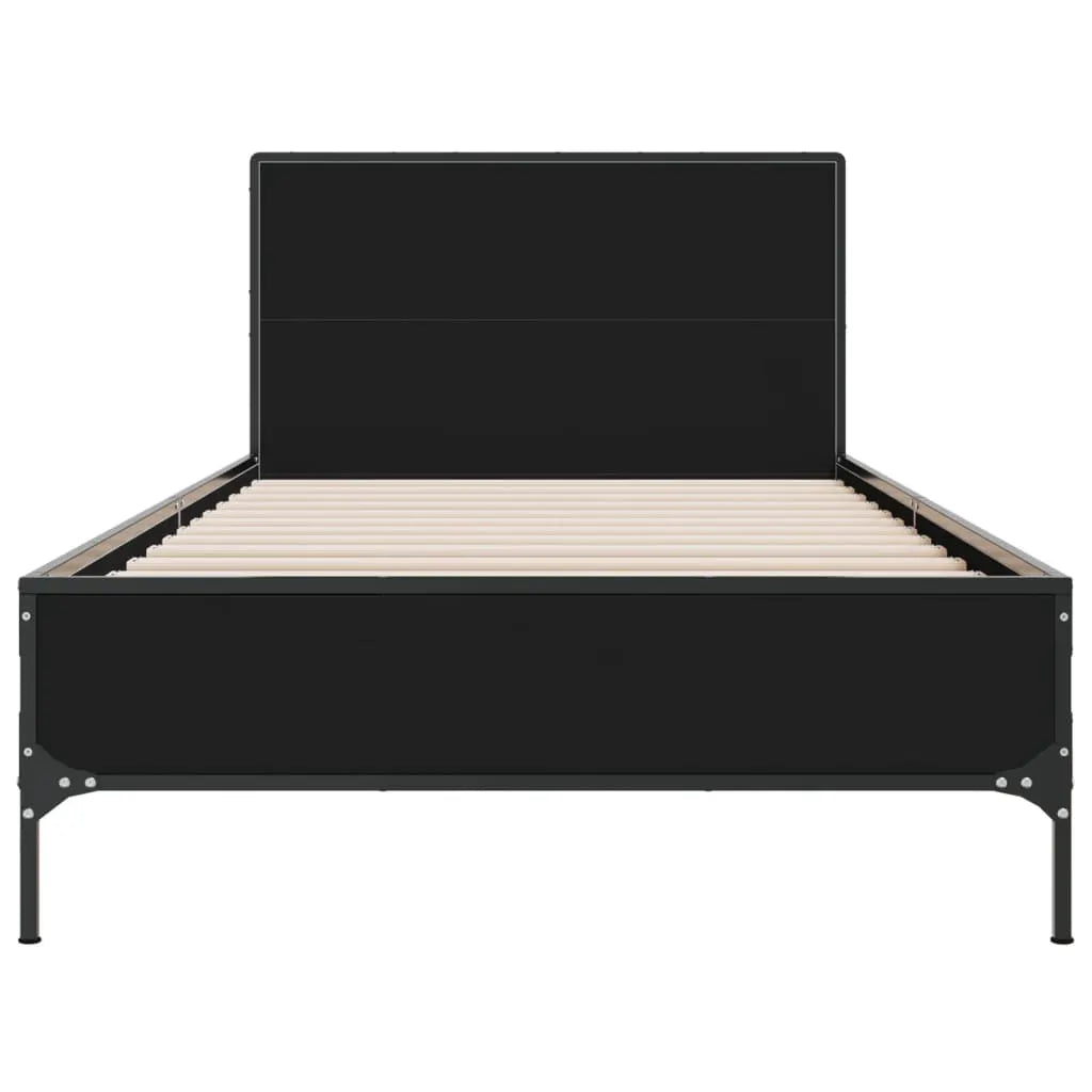 vidaXL Bed Frame without Mattress Black 90x200 cm - from vidaXL
