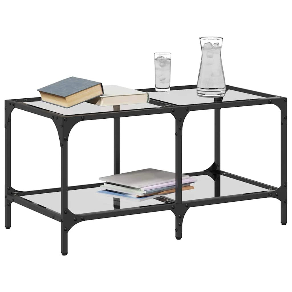 VidaXL Coffee Table 78.5x40x40 Glass Top Living by vidaXL