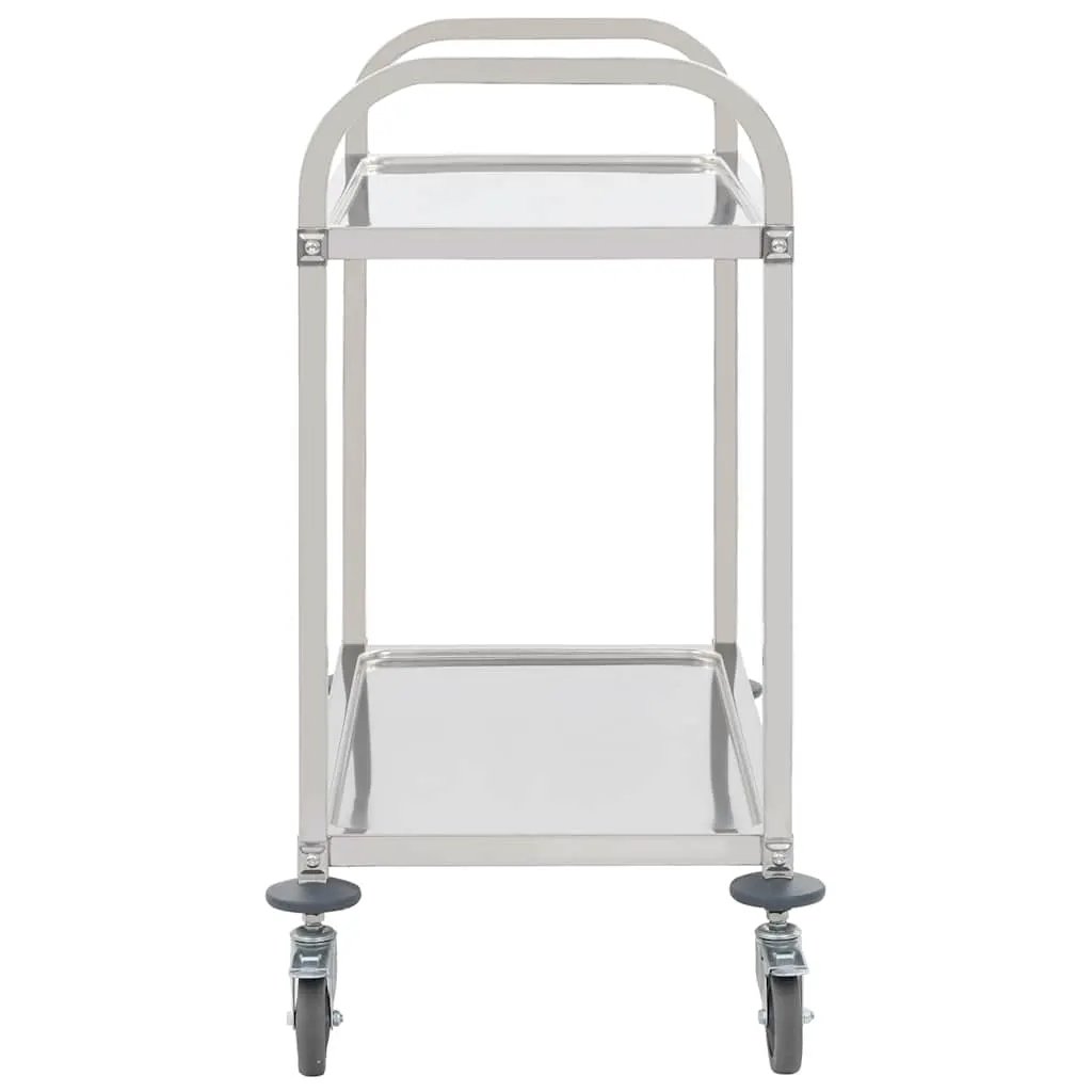 vidaXL 2-Tier Kitchen Trolley 96.5x55x90 cm Stainless Steel - from vidaXL