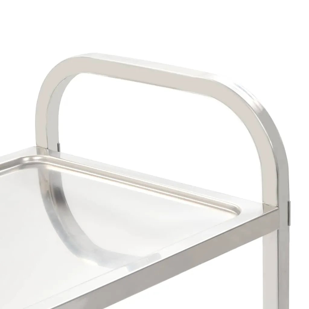 vidaXL 2-Tier Kitchen Trolley 96.5x55x90 cm Stainless Steel - from vidaXL