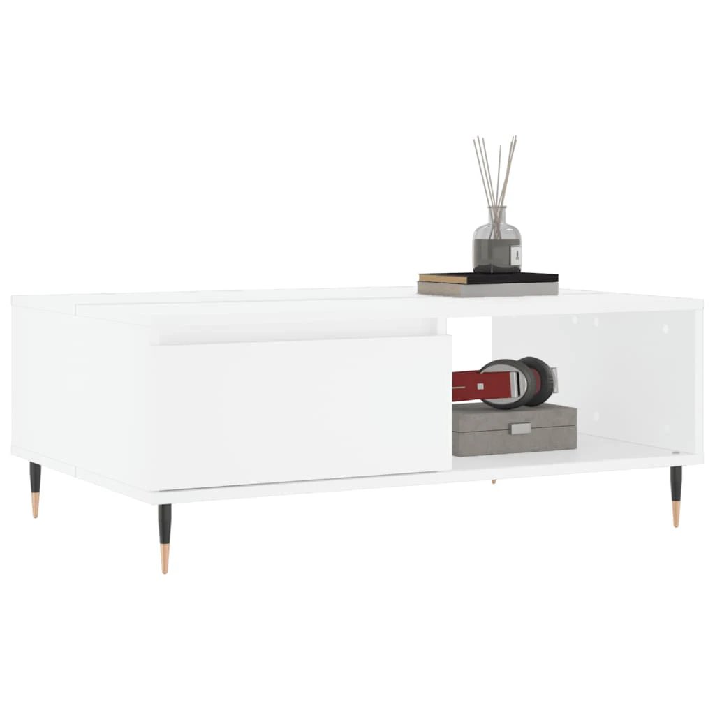 vidaXL VidaXL Coffee Table White 90x60x35 cm Engineered Wood Moisture Resistant Living Room - Coffee Table