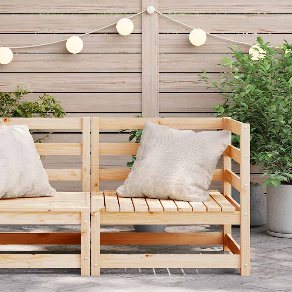 vidaXL vidaXL Garden Sofa | Pine Wood Colour | Solid Pine Wood | 70x70 | Modular - Garden Sofa Sets