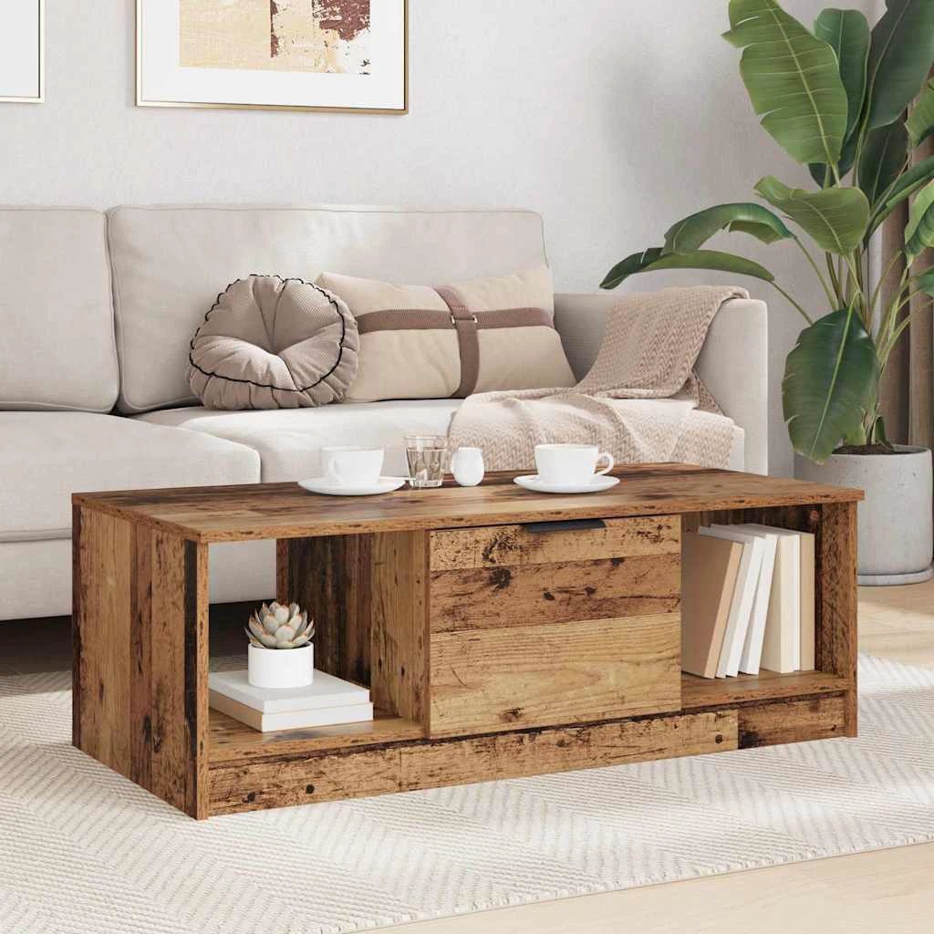 VidaXL Coffee Table 102x50x36 cm Engineered Wood Minimalist Modern Living Room Decor by vidaXL
