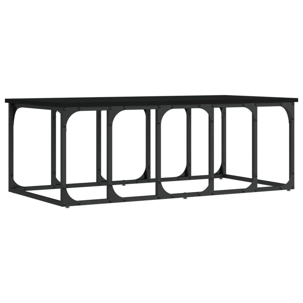 vidaXL VidaXL Coffee Table 100x50x35.5 cm Engineered Wood Durable Black Finish for Living Room Decor - Coffee Table