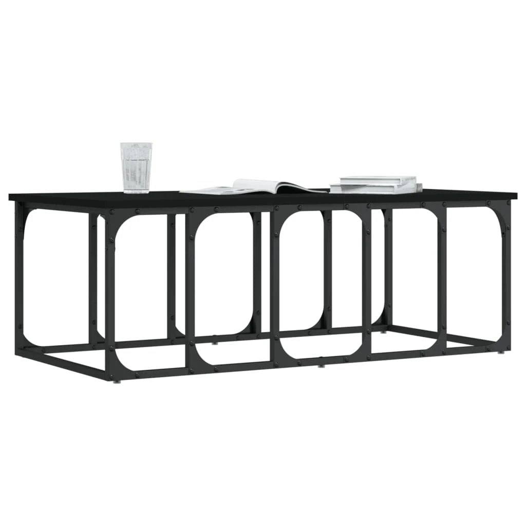 vidaXL VidaXL Coffee Table 100x50x35.5 cm Engineered Wood Durable Black Finish for Living Room Decor - Coffee Table