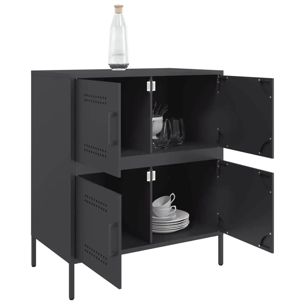 vidaXL vidaXL Sideboard Black 68x39x79 cm Steel - Sideboard