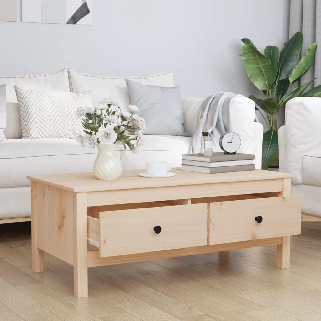 VidaXL Coffee Table 100x50x40 Rustic Pine Home by vidaXL