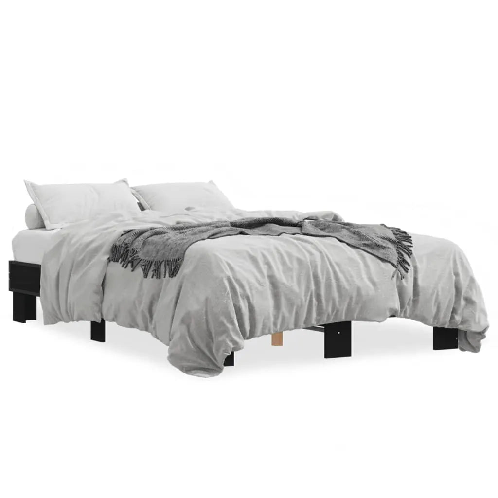 vidaXL Bed Frame without Mattress Black 140x200 cm - from vidaXL