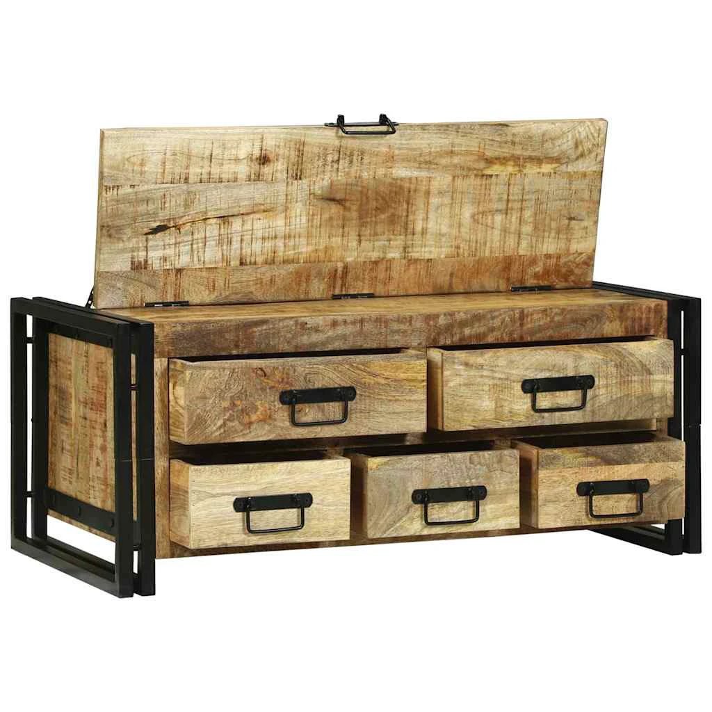 VidaXL Coffee Table 90x50x38 cm Solid Mango Wood With Drawer Ideal For Living Room by vidaXL