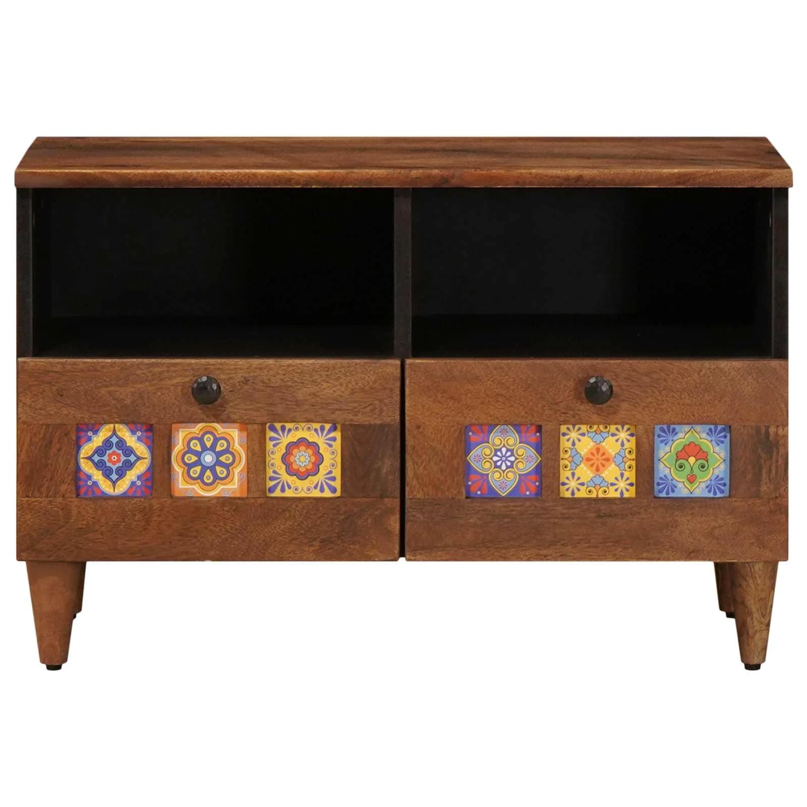 vidaXL vidaXL Coffee Table With Drawer 80 By 54 By 40 Cm Solid Mango Wood Living Room Centerpiece - Coffee Table