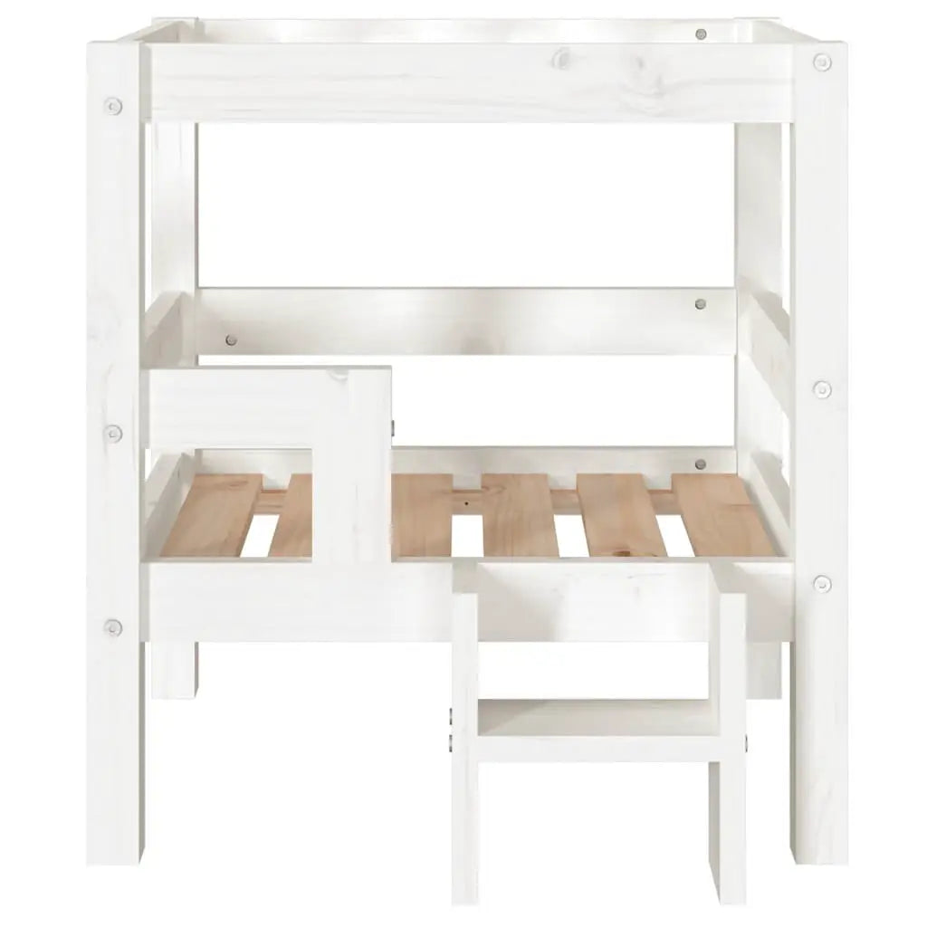 vidaXL Dog Bed White 55.5x53.5x60 cm Solid Wood Pine - from vidaXL