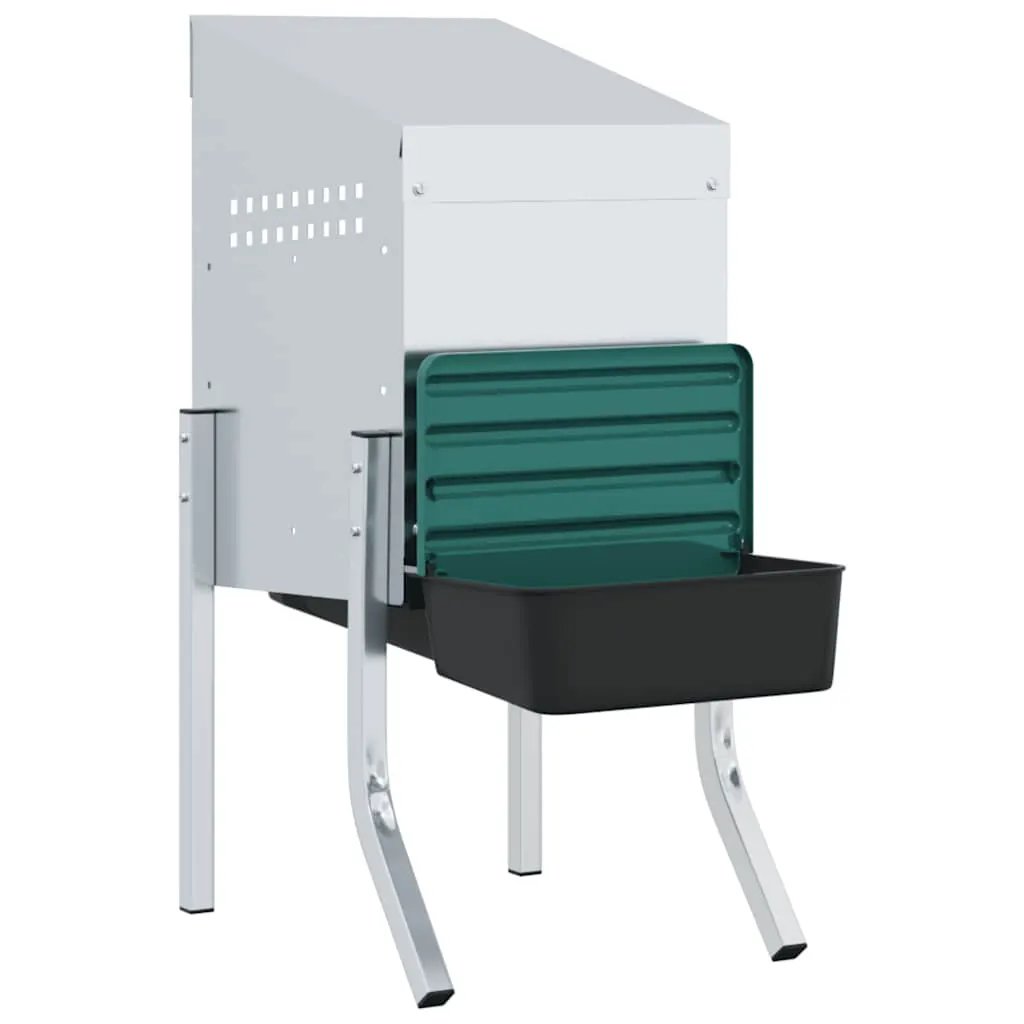 vidaXL vidaXL Chicken Nesting Box 1 Compartment with Legs Galvanised Steel - Chicken Coop
