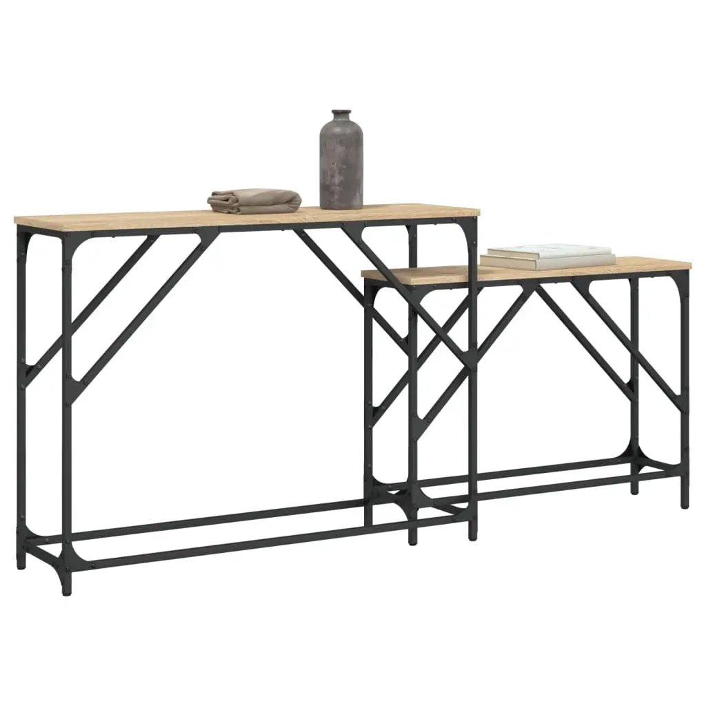 vidaXL vidaXL Nesting Console Tables 2 pcs Sonoma Oak Engineered Wood - Nest of Tables