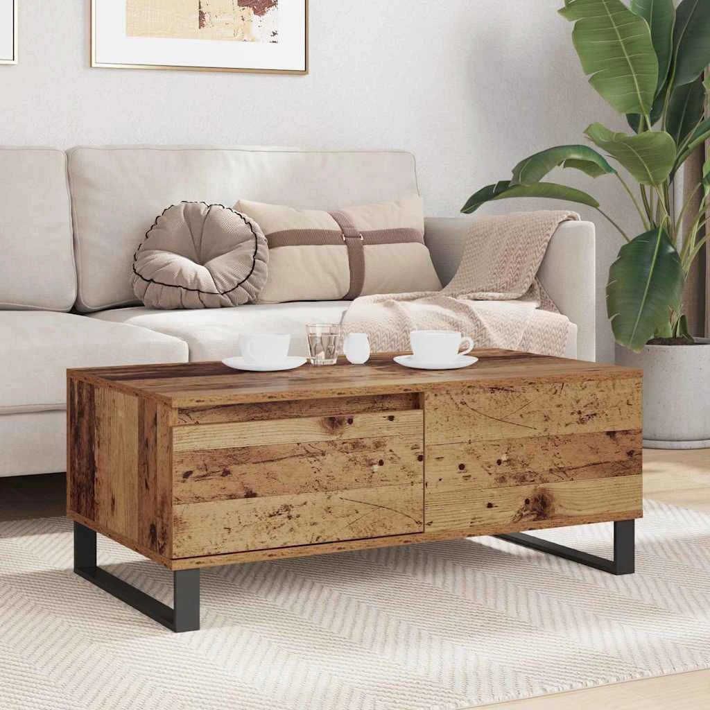 VidaXL Coffee Table 90x50x36.5cm Old Wood Home by vidaXL