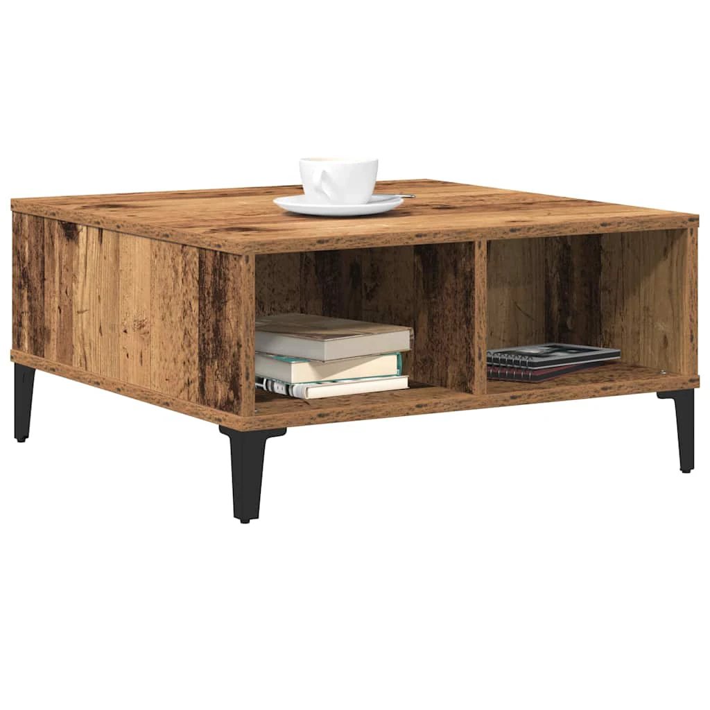 VidaXL Coffee Table 60 x 60 x 30 cm Old Wood Finish for Modern Living Rooms and Cozy Homes by vidaXL