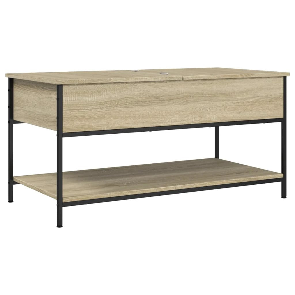 vidaXL VidaXL Coffee Table 100x50x50 Oak Wood Metal Home - Coffee Table