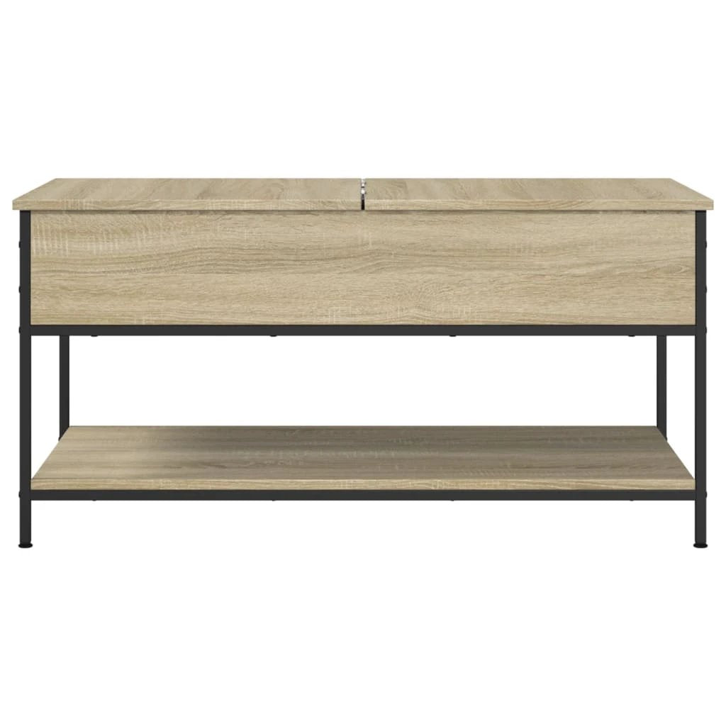 vidaXL VidaXL Coffee Table 100x50x50 Oak Wood Metal Home - Coffee Table