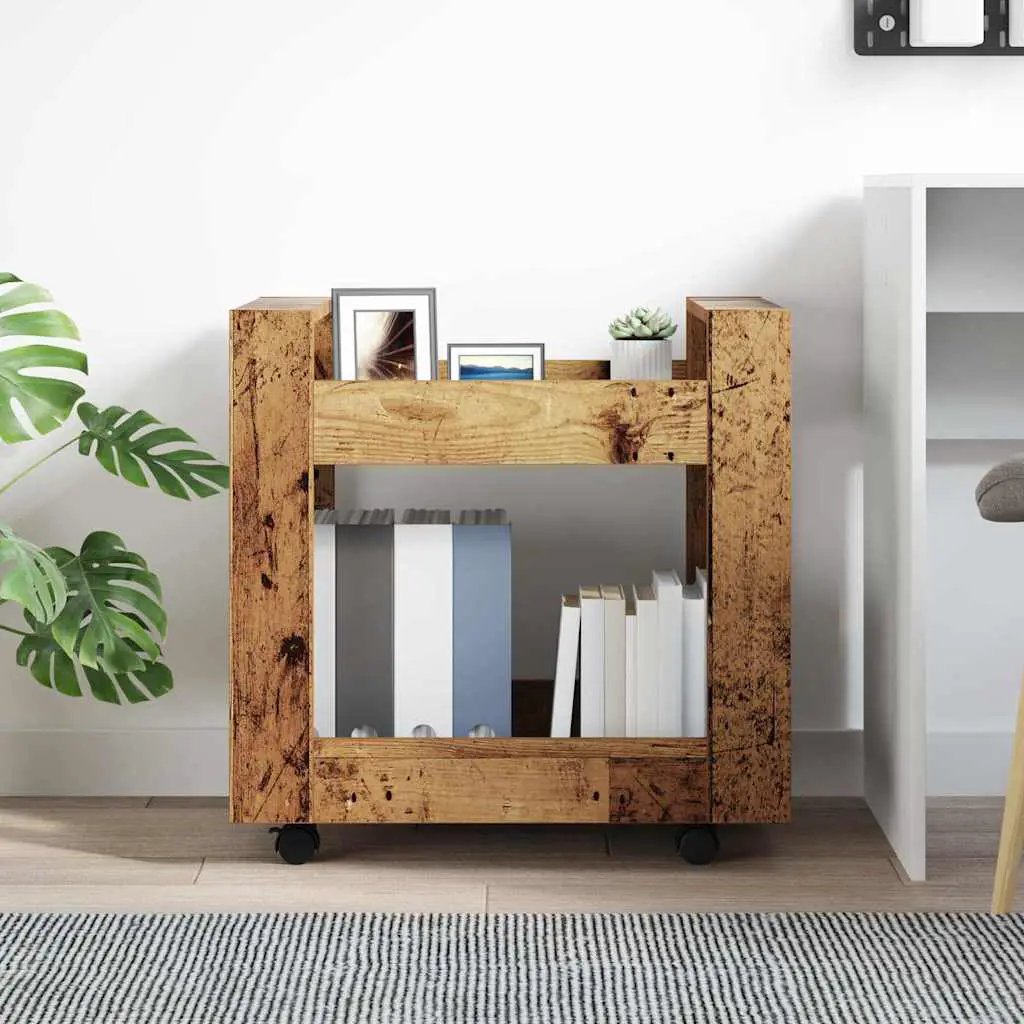 vidaXL Desk Trolley Old Wood 60 x 45 x 60 cm Engineered Wood - from vidaXL