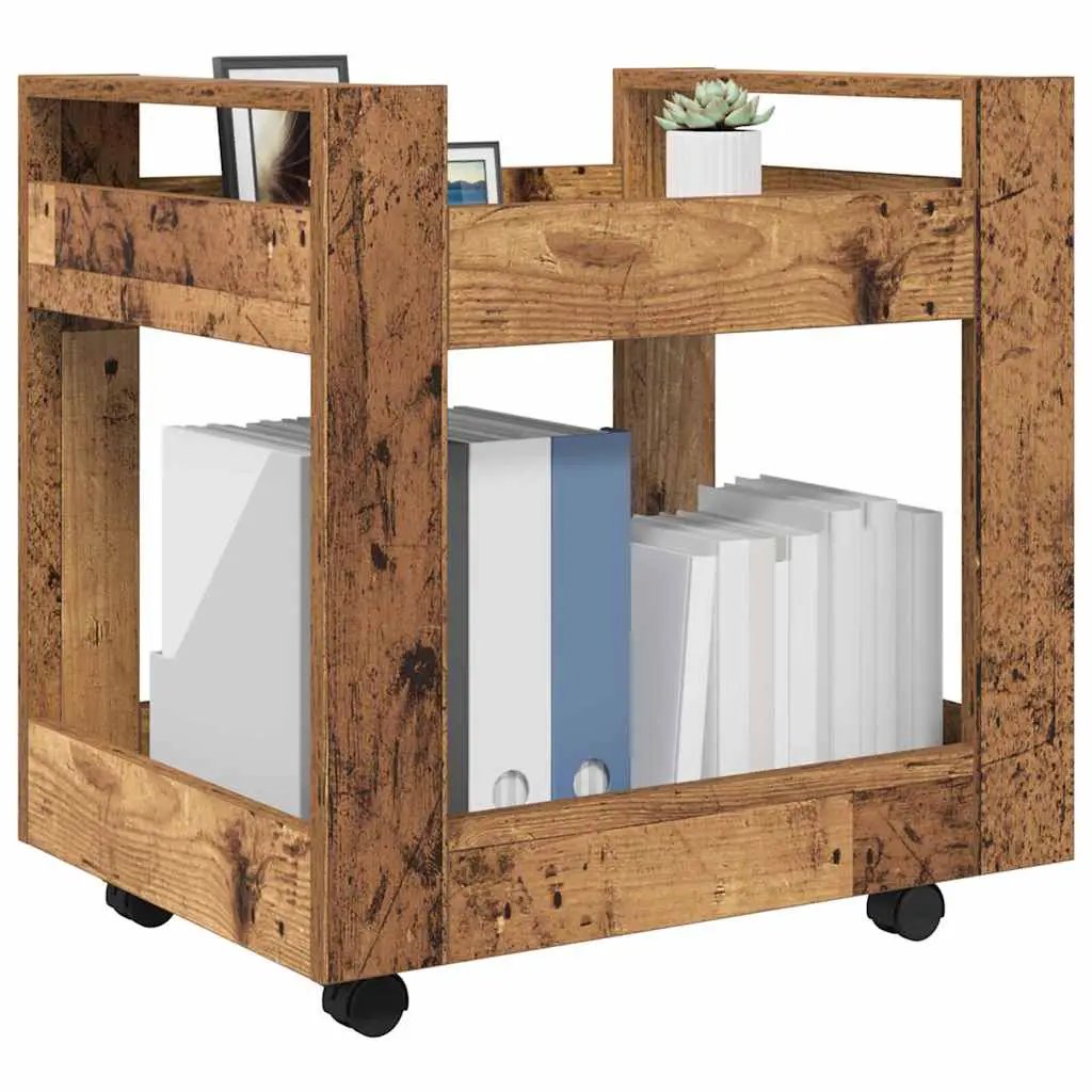 vidaXL Desk Trolley Old Wood 60 x 45 x 60 cm Engineered Wood - from vidaXL