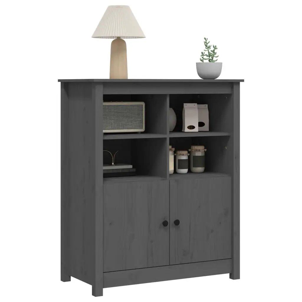 vidaXL vidaXL Sideboard Grey 83x41.5x100 cm Solid Wood Pine - Sideboard