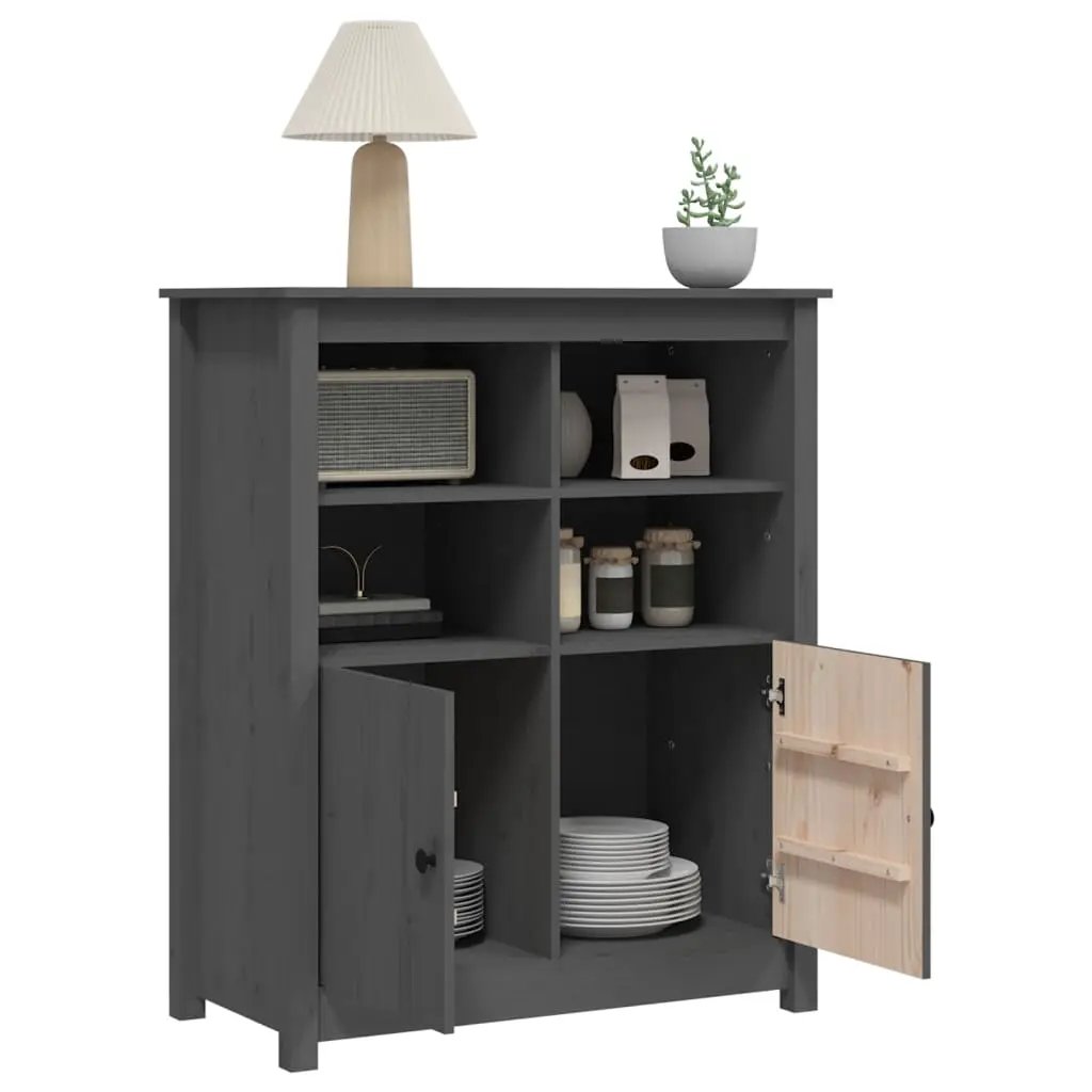vidaXL vidaXL Sideboard Grey 83x41.5x100 cm Solid Wood Pine - Sideboard
