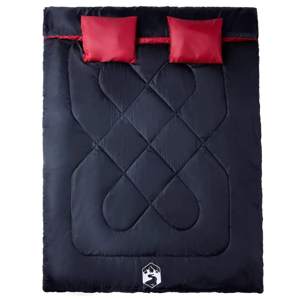 vidaXL Double Sleeping Bag with Pillows for Adults Camping 3-4 Seasons - from vidaXL