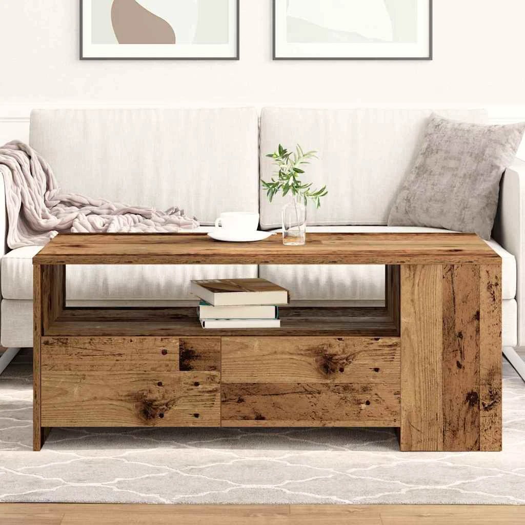 VidaXL CoffeeTable102x55x43.5cmOldWood LivingRoom by vidaXL