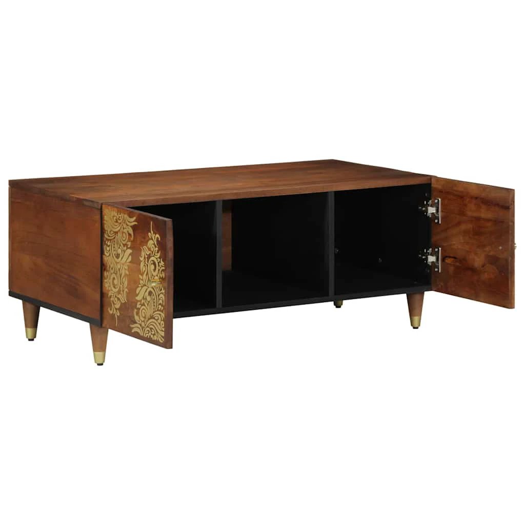 vidaXL VidaXL Coffee Table 100x54x40 Mango Gold Pattern - Coffee Table