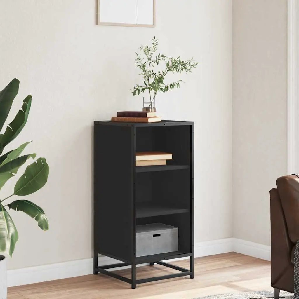 vidaXL vidaXL Sideboard Black 35.5x35x76 cm Engineered Wood and Metal - Sideboard