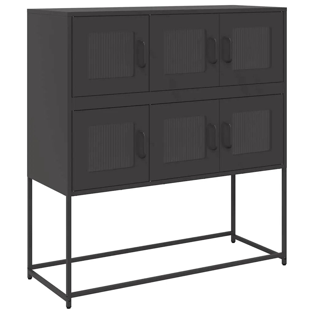 vidaXL vidaXL Sideboard Black 100.5x39x107 cm Cold-rolled Steel - Sideboard