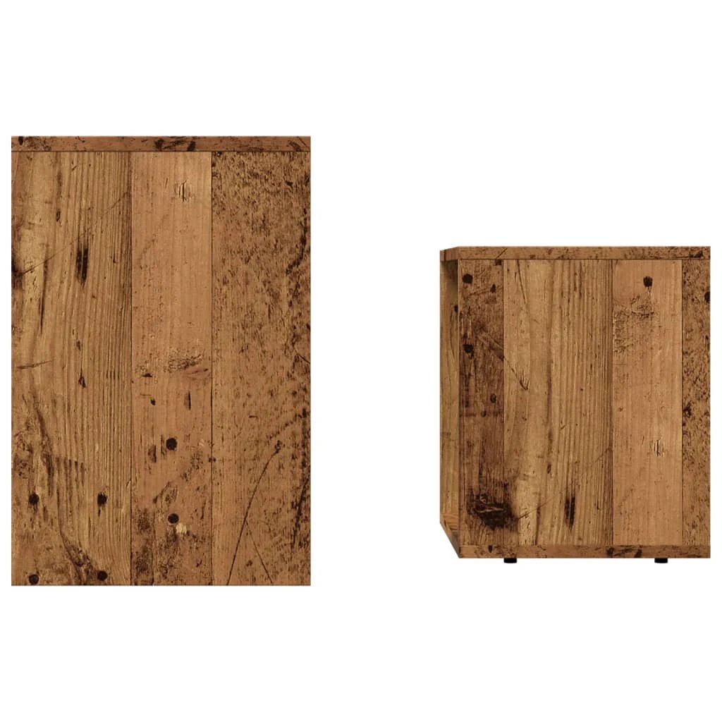 vidaXL vidaXL Nesting Coffee Tables 2 Piece Set Space Saving Modern Engineered Wood For Small Spaces Living Room - Coffee Table